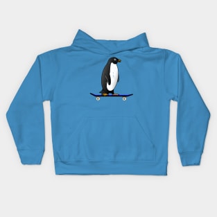 Skateboard Penquin Kids Hoodie